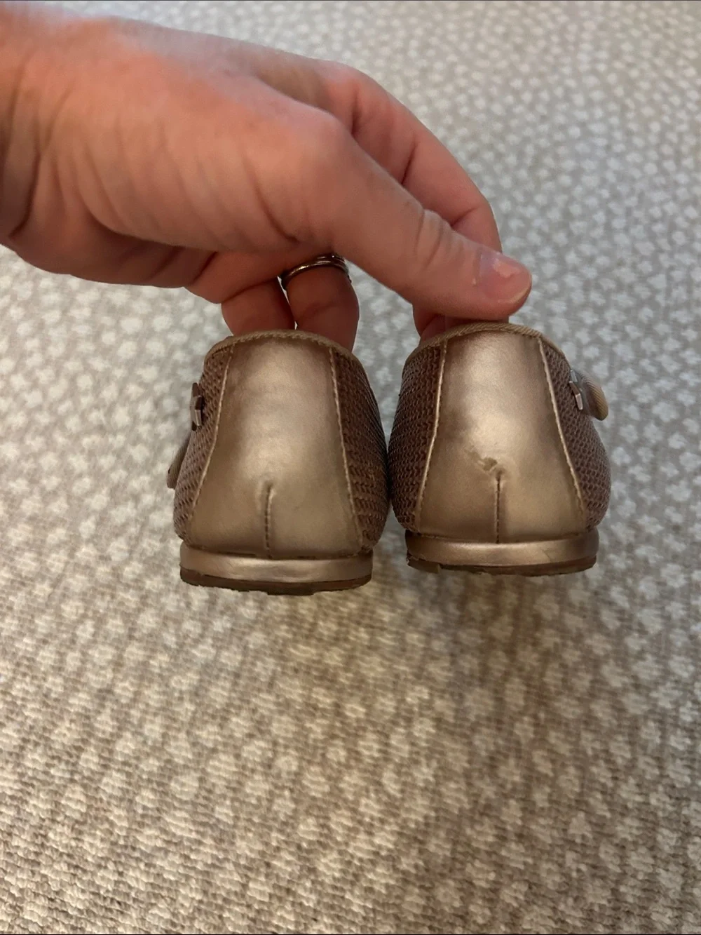 Mayoral Metallic Rose Mary Jane Flats